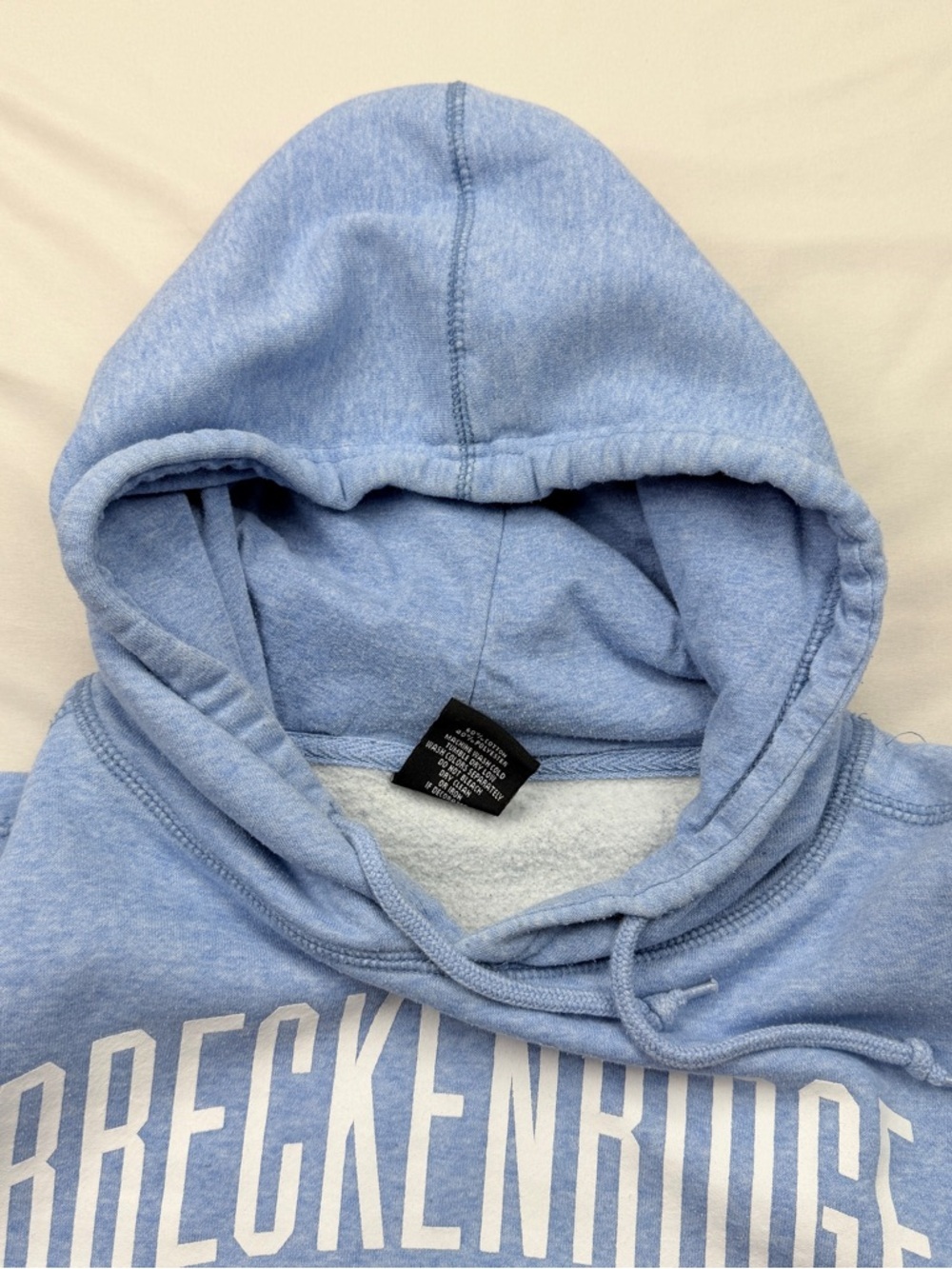 Breckenridge Colorado Light Blue Men's Hooded Sweatshirt - Picture 8 of 10